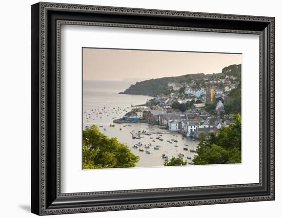 The Cornish Town of Fowey on the Fowey Estuary, Cornwall, England. Summer-Adam Burton-Framed Photographic Print