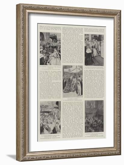 The Coronation Ceremony, a Historical Account-Thomas Walter Wilson-Framed Giclee Print