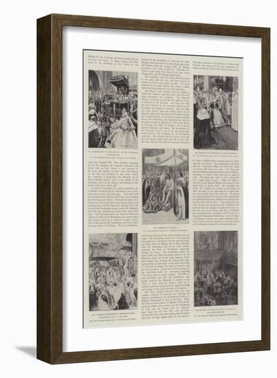 The Coronation Ceremony, a Historical Account-Thomas Walter Wilson-Framed Giclee Print