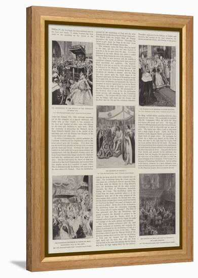 The Coronation Ceremony, a Historical Account-Thomas Walter Wilson-Framed Premier Image Canvas