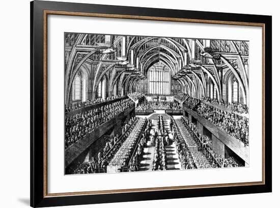 The Coronation Ceremony of James II in Westminster Hall, London, 1685-null-Framed Giclee Print