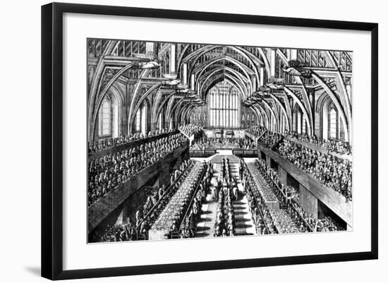 The Coronation Ceremony of James II in Westminster Hall, London, 1685-null-Framed Giclee Print