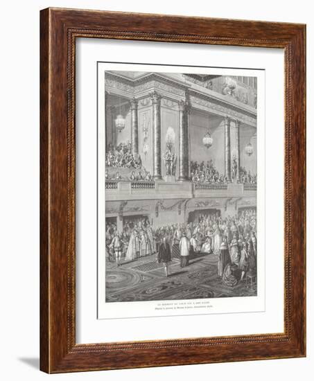 The Coronation Oath of King Louis XVI of France, 1775-Jean Michel the Younger Moreau-Framed Giclee Print