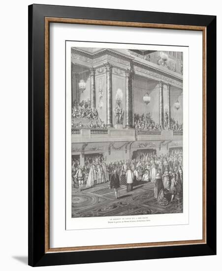 The Coronation Oath of King Louis XVI of France, 1775-Jean Michel the Younger Moreau-Framed Giclee Print