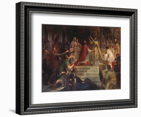 The Coronation of Charlemagne-Friedrich August Von Kaulbach-Framed Premium Giclee Print