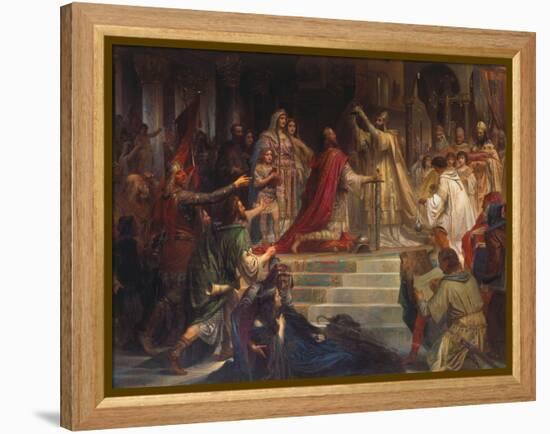 The Coronation of Charlemagne-Friedrich August Von Kaulbach-Framed Premier Image Canvas