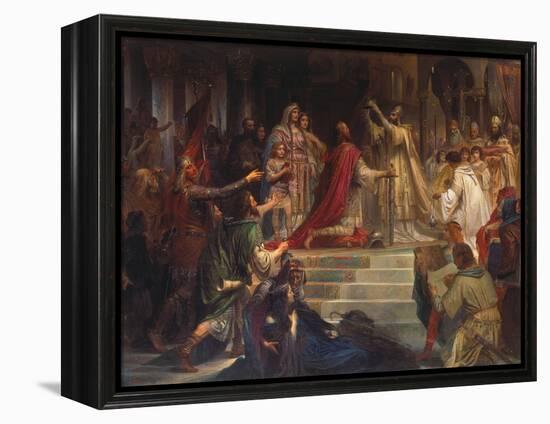 The Coronation of Charlemagne-Friedrich August Von Kaulbach-Framed Premier Image Canvas