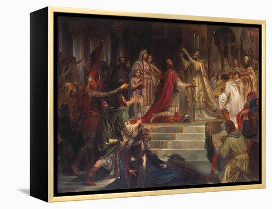 The Coronation of Charlemagne-Friedrich August Von Kaulbach-Framed Premier Image Canvas