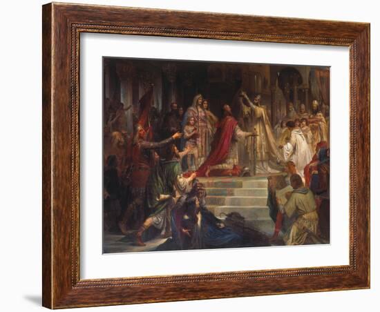 The Coronation of Charlemagne-Friedrich August Von Kaulbach-Framed Giclee Print