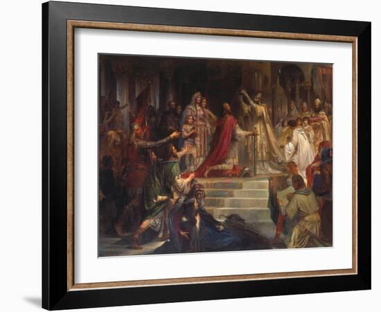 The Coronation of Charlemagne-Friedrich August Von Kaulbach-Framed Giclee Print