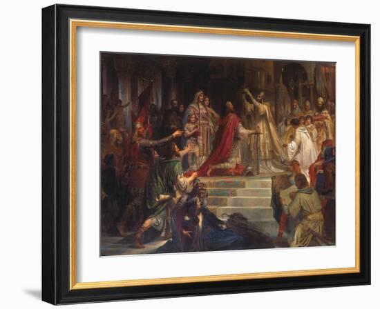 The Coronation of Charlemagne-Friedrich August Von Kaulbach-Framed Giclee Print