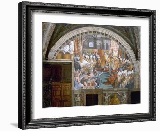 The Coronation of Charlemagne-Raphael-Framed Giclee Print
