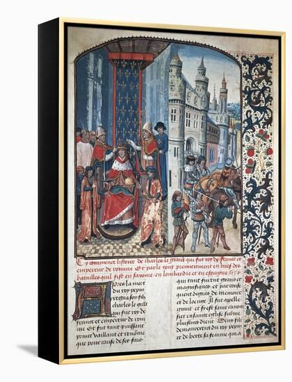 The Coronation of Charlemagne-null-Framed Premier Image Canvas