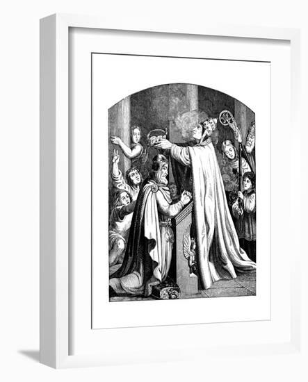 The Coronation of Emperor Charlemagne by Pope Leo III, 1840-Johann Jakob Kirchhoff-Framed Giclee Print