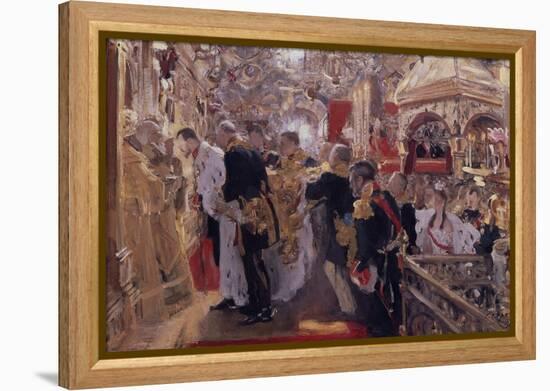 The Coronation of Emperor Nicholas II in the Assumption Cathedral, 1896-Valentin Alexandrovich Serov-Framed Premier Image Canvas