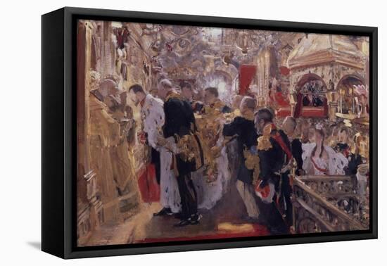 The Coronation of Emperor Nicholas II in the Assumption Cathedral, 1896-Valentin Alexandrovich Serov-Framed Premier Image Canvas