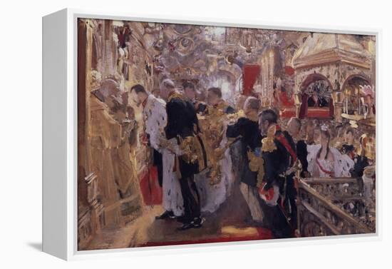 The Coronation of Emperor Nicholas II in the Assumption Cathedral, 1896-Valentin Alexandrovich Serov-Framed Premier Image Canvas
