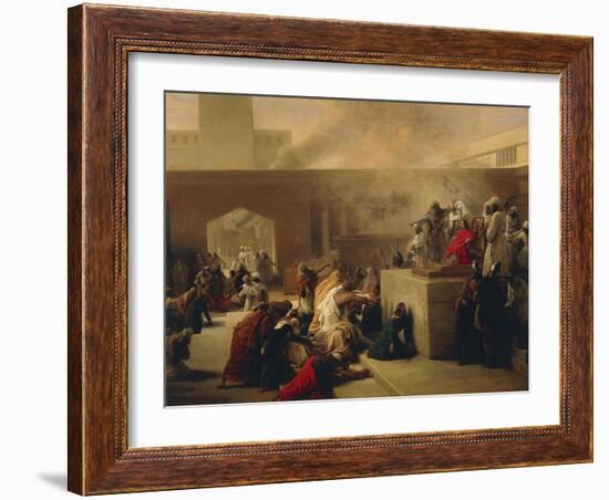 The Coronation of Joash, 1860-Francesco Hayez-Framed Giclee Print