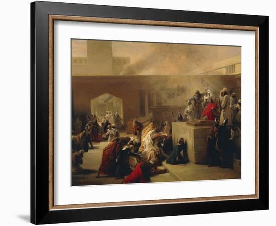 The Coronation of Joash, 1860-Francesco Hayez-Framed Giclee Print