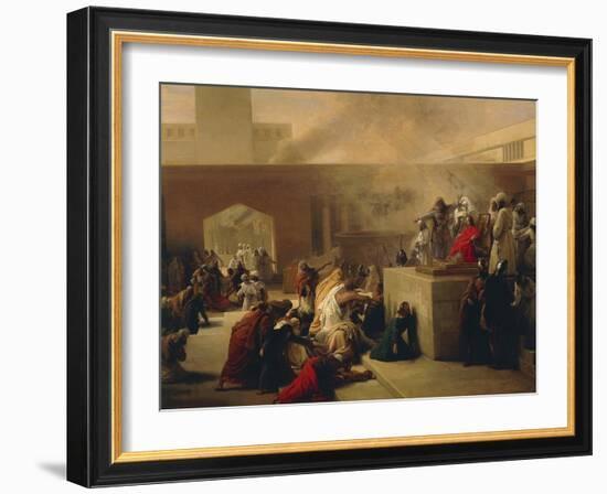 The Coronation of Joash, 1860-Francesco Hayez-Framed Giclee Print