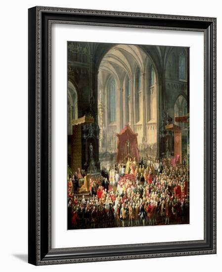 The Coronation of Joseph II (1741-90) as Emperor of Germany in Frankfurt Cathedral, 1764-Martin van Meytens-Framed Giclee Print