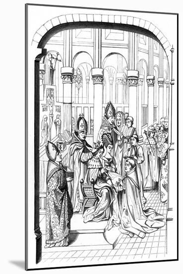 The Coronation of King Charles V of France (1337-138), 14th Century-A Bisson-Mounted Giclee Print