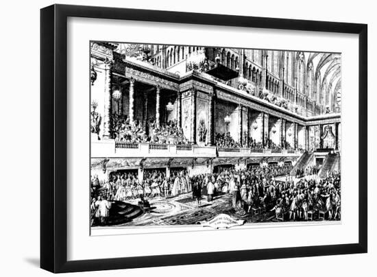 The Coronation of Louis XVI of France, 1775-Jean-Michel Moreau-Framed Giclee Print