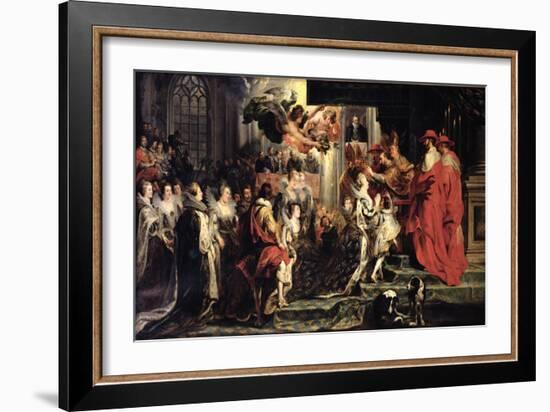 The Coronation of Marie de Medici at St. Denis, 13th May 1610, 1621-25-Peter Paul Rubens-Framed Giclee Print