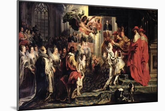 The Coronation of Marie de Medici at St. Denis, 13th May 1610, 1621-25-Peter Paul Rubens-Mounted Giclee Print