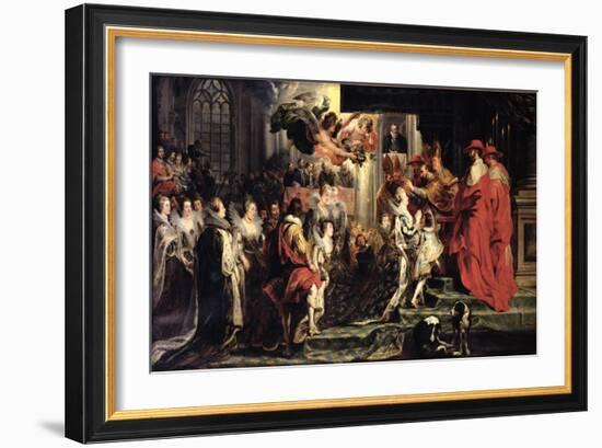 The Coronation of Marie de Medici at St. Denis, 13th May 1610, 1621-25-Peter Paul Rubens-Framed Giclee Print