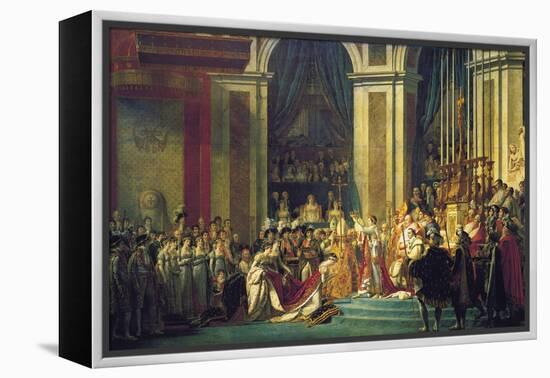 The Coronation of Napoleon at Notre-Dame De Paris on 2nd December 1804, 1807-Jacques Louis David-Framed Premier Image Canvas