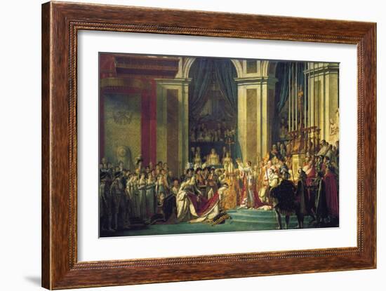 The Coronation of Napoleon at Notre-Dame De Paris on 2nd December 1804, 1807-Jacques Louis David-Framed Giclee Print