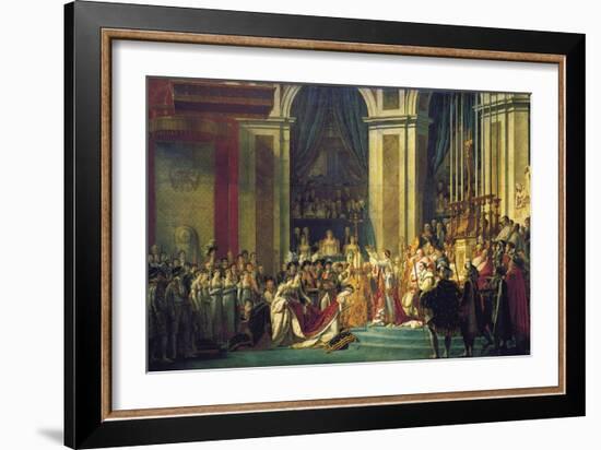 The Coronation of Napoleon at Notre-Dame De Paris on 2nd December 1804, 1807-Jacques Louis David-Framed Giclee Print