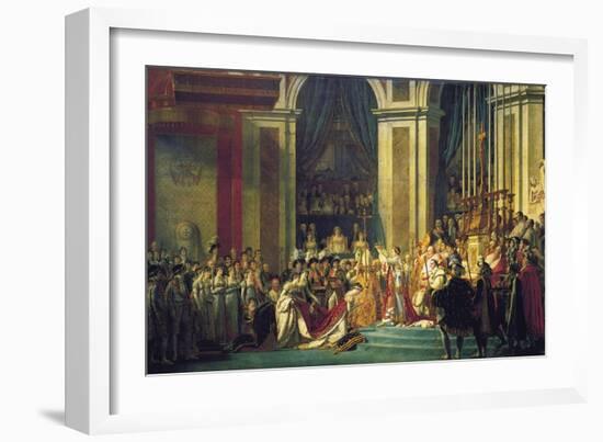 The Coronation of Napoleon at Notre-Dame De Paris on 2nd December 1804, 1807-Jacques Louis David-Framed Giclee Print