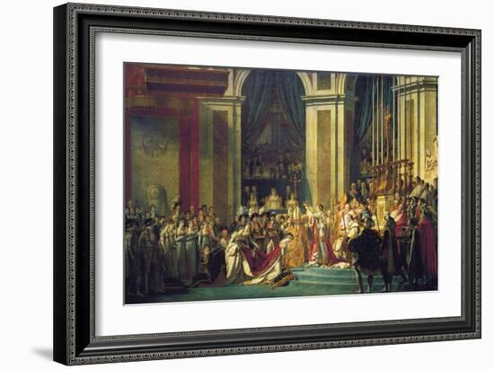 The Coronation of Napoleon at Notre-Dame De Paris on 2nd December 1804, 1807-Jacques Louis David-Framed Giclee Print