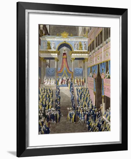 The Coronation of Napoleon on December 2, 1804, 1805-null-Framed Giclee Print