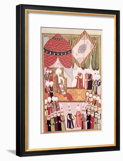 The Coronation of Sultan Selim I from the "Hunername" by Lokman-null-Framed Giclee Print