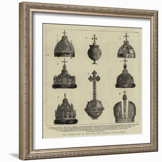 The Coronation of the Czar of Russia, the Russian Crown Jewels-null-Framed Giclee Print