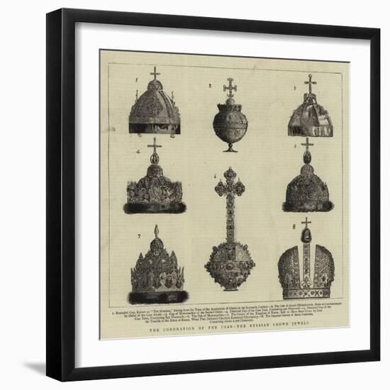 The Coronation of the Czar of Russia, the Russian Crown Jewels-null-Framed Giclee Print