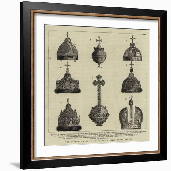 The Coronation of the Czar of Russia, the Russian Crown Jewels-null-Framed Giclee Print