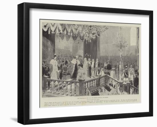 The Coronation of the Czar, the Emperor Crowning the Empress-Frederic De Haenen-Framed Giclee Print