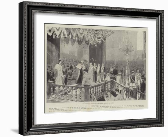 The Coronation of the Czar, the Emperor Crowning the Empress-Frederic De Haenen-Framed Giclee Print