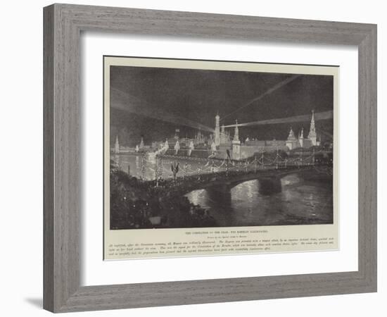 The Coronation of the Czar, the Kremlin Illuminated-Frederic De Haenen-Framed Giclee Print