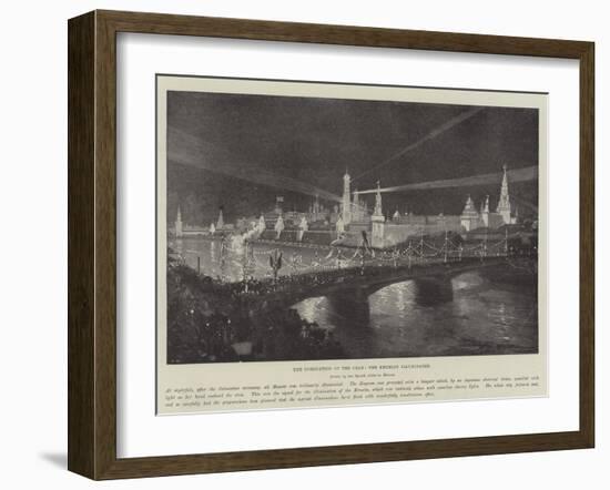 The Coronation of the Czar, the Kremlin Illuminated-Frederic De Haenen-Framed Giclee Print