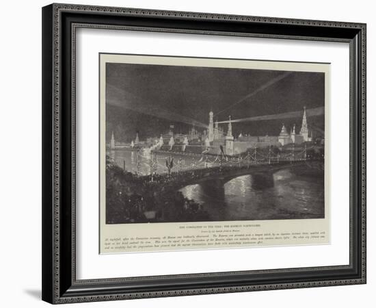 The Coronation of the Czar, the Kremlin Illuminated-Frederic De Haenen-Framed Giclee Print