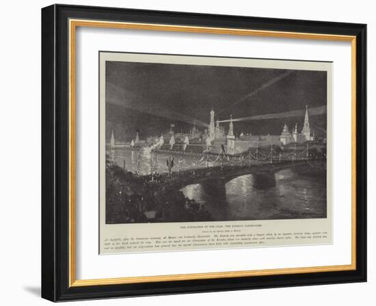 The Coronation of the Czar, the Kremlin Illuminated-Frederic De Haenen-Framed Giclee Print