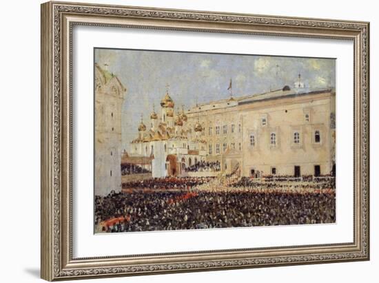 The Coronation of the Emperor Alexander III in the Moscow Kremlin on 15th May 1883-Vasili Vasilyevich Vereshchagin-Framed Giclee Print