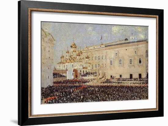 The Coronation of the Emperor Alexander III in the Moscow Kremlin on 15th May 1883-Vasili Vasilyevich Vereshchagin-Framed Giclee Print