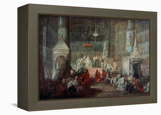 The Coronation of the Empress Catherine II of Russia on 12th September 1762, 1777-Stefano Torelli-Framed Premier Image Canvas