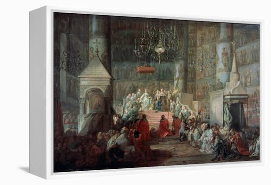 The Coronation of the Empress Catherine II of Russia on 12th September 1762, 1777-Stefano Torelli-Framed Premier Image Canvas